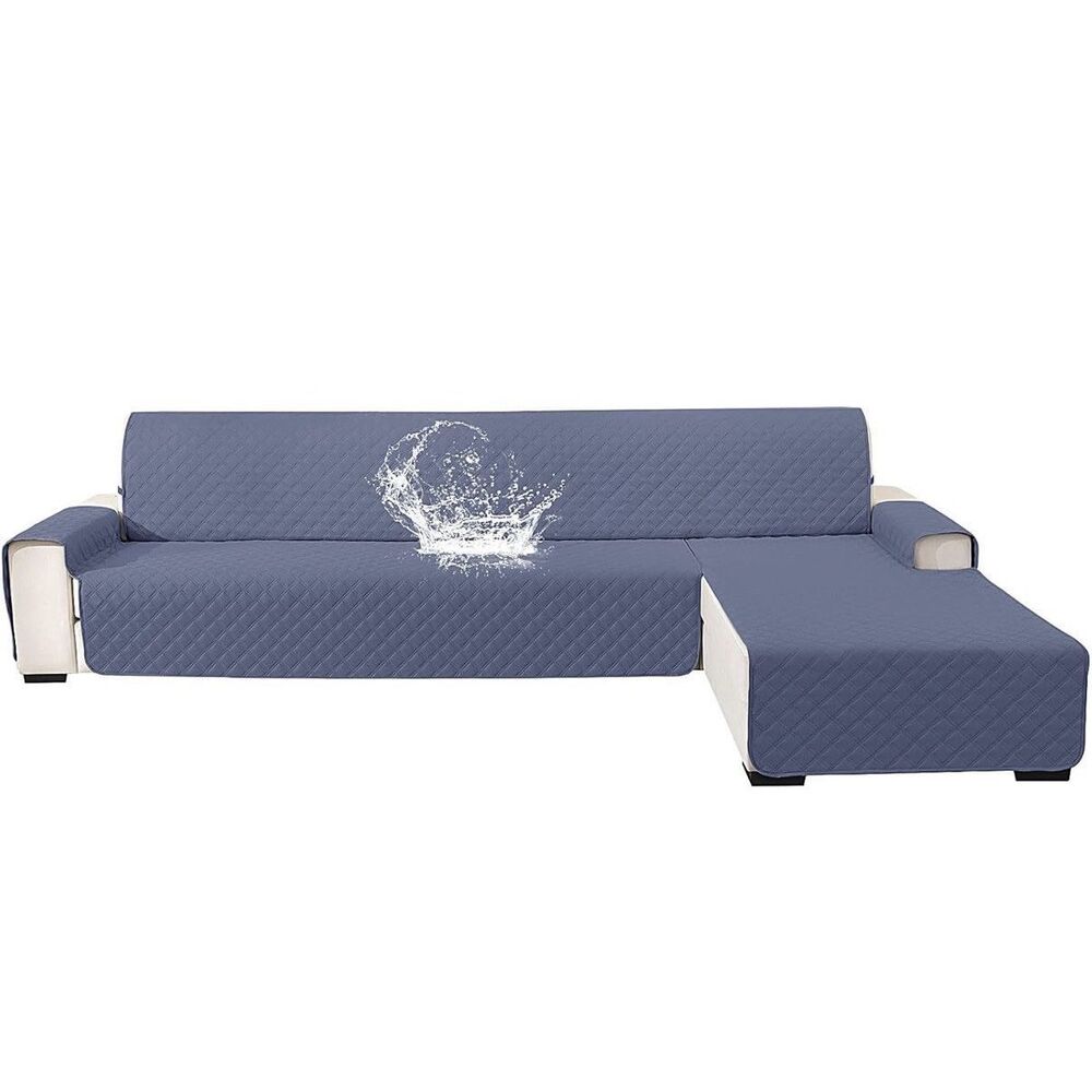 L-Shape Sofa Slipcover Sectional Removable Cover Waterproof Pet Couch Protector